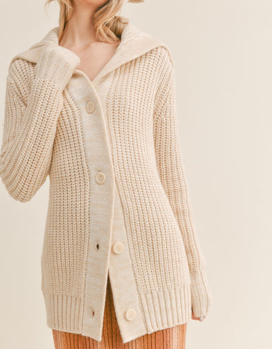 Elianna Wide Collar Cardigan