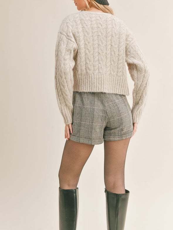 Rhia Cropped Sweater Cardigan