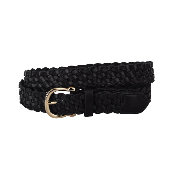 Classic Braided Equestrian Buckle Leather Belt