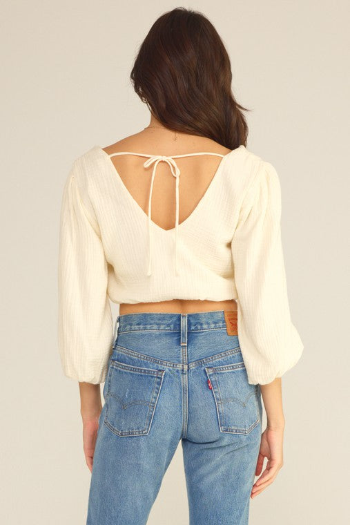 Cotton Crinkle Gauze Top