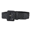 Wide Woven Braided Leather Belt