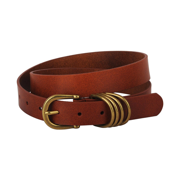 Multi D-Ring Leather Belt
