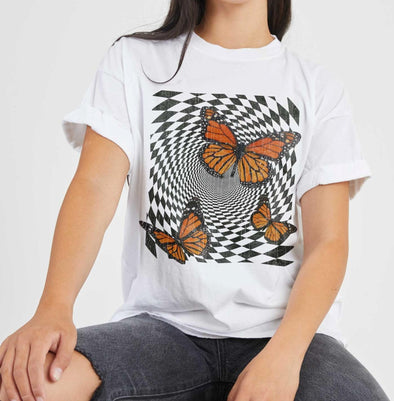 Psychedelic Butterflies Graphic Tee