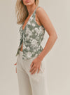 Spring Break Ruched Front Tank Top
