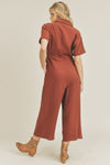 Button Front Jumpsuit
